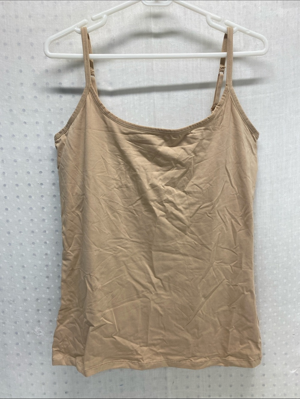 Pact Beige Adjustable Strap Camisole Organic Cotton